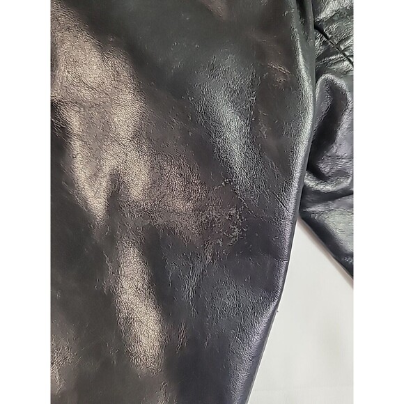 VTG Gap Boot Cut Genuine Leather Pants Women’s 6 Black Mid Rise Y2K Biker Pocket - Picture 10 of 11